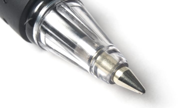 Pen tip of ballpoint pen